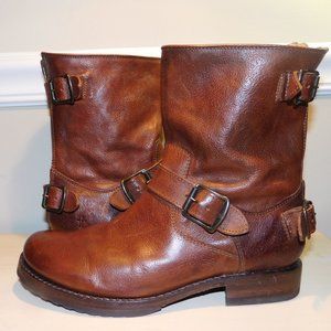 Frye Motorcycle Brown Leather boots 7.5